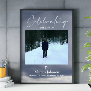 Das Leben Gray Cloudy Beerdigung feiern Poster