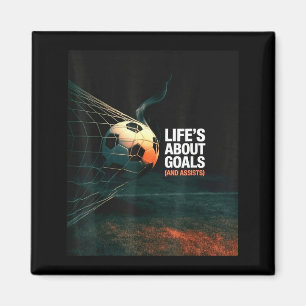 Das Leben handelt von Fußballtoren Ists Zitat Cool Magnet