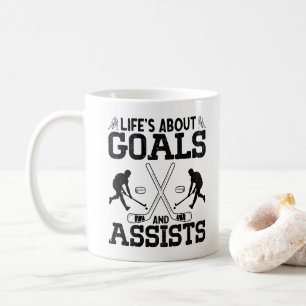 Das Leben handelt von Toren und Assists - Hockeyli Kaffeetasse