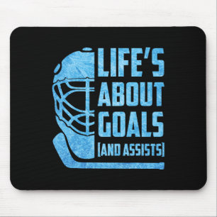 Das Leben handelt von Ziel und Ists Hockey Jungen Mousepad