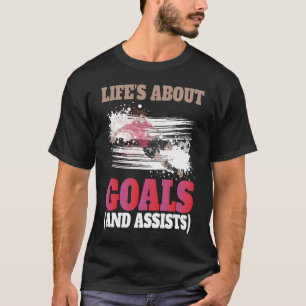 Das Leben handelt von Zielen Fußballspieler Jungen T-Shirt