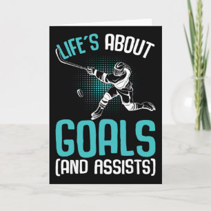 Das Leben handelt von Zielen Hockey Spieler Eishoc Karte