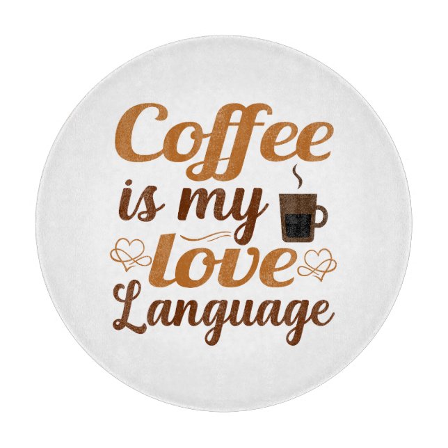 Das Leben hat keinen Sinn ohne Kaffee in meinem Le Schneidebrett (Vorderseite)