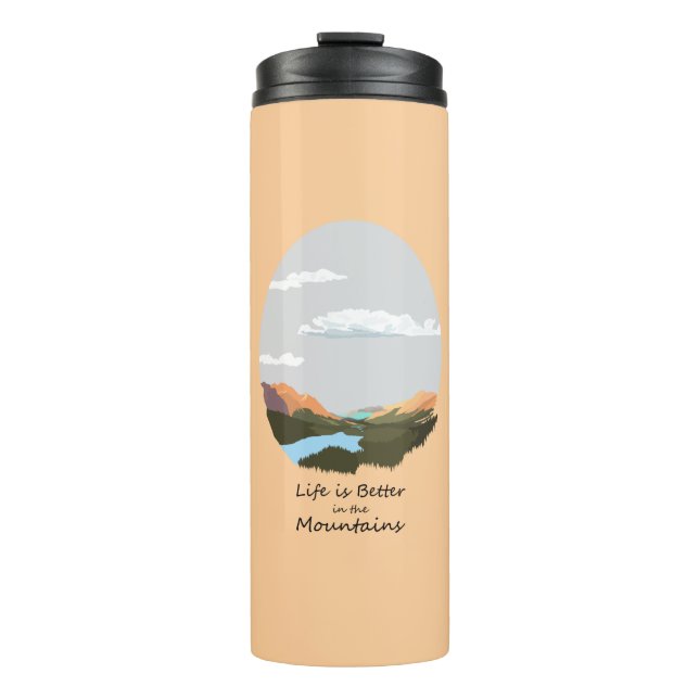 Das Leben im Berg ist besser Thermosbecher (Vorderseite)