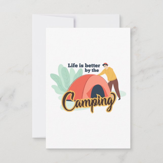 Das Leben im Camping ist besser durch das Camping Dankeskarte (Vorderseite)