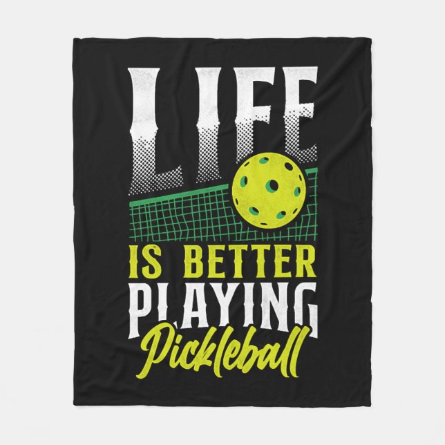 Das Leben im Pickleball ist besser Fleecedecke (Vorderseite)
