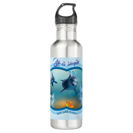 Das Leben im Wasser ist einfach Edelstahlflasche