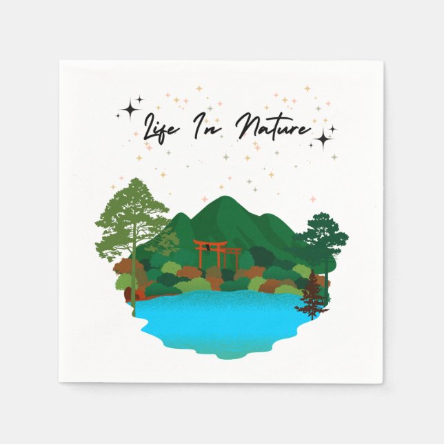 Das Leben in der Natur Papier Napkin Serviette (Vorderseite)