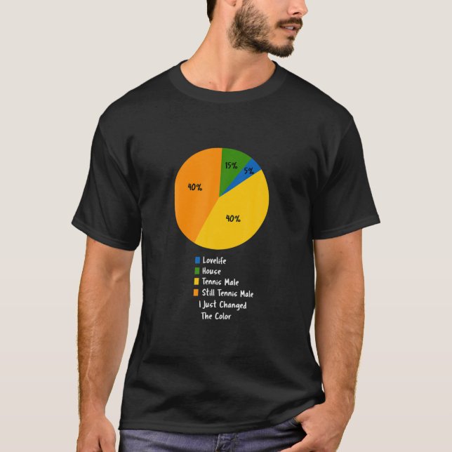 Das Leben in einem Kuchen-Chart Funny Tennis Lover T-Shirt (Vorderseite)