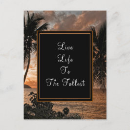 Das Leben in einem tropischen Strand Postkarte