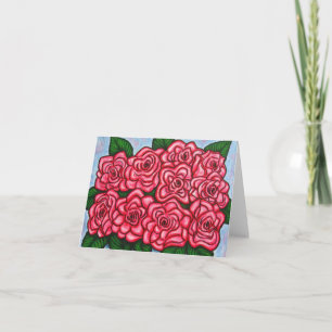 Das Leben in Rose Note Karte