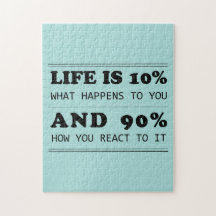Das Leben ist 10%, was mit einem Motivierend Zitat