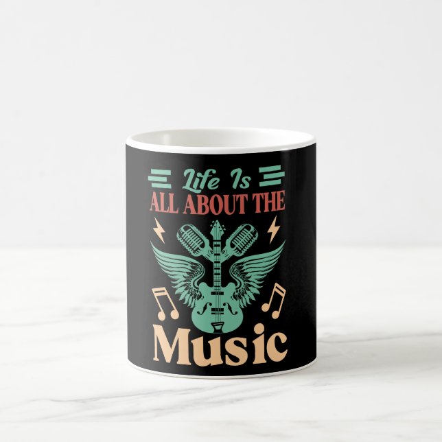 Das Leben ist alles über Musik Kaffeetasse (Mittel)