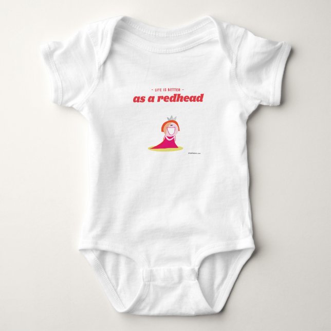 Das Leben ist als Redhead besser Baby Strampler (Vorderseite)