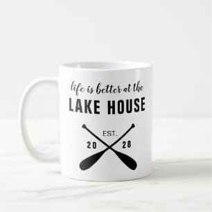 Das Leben Ist Am Haus Am See Mit Paddeln Besser Kaffeetasse