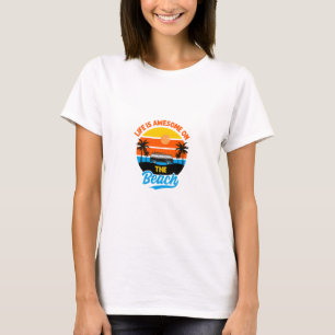 Das Leben ist am Strand Palm Trees Beach Phantasti T-Shirt