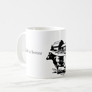 Das Leben ist an der Bauernhofkaffee-Tasse besser Kaffeetasse