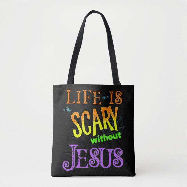 Das Leben ist Beängstigend ohne Jesus Christlich H Tasche (Vorderseite)