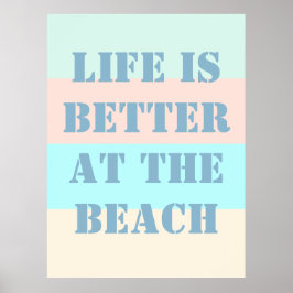 Das Leben ist besser am Beach Retro Poster