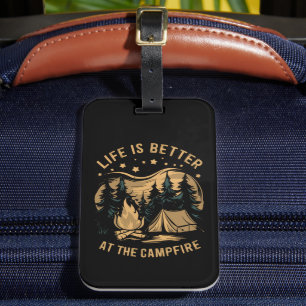 Das Leben ist besser am Lagerfeuer Camper Camp Cam Gepäckanhänger