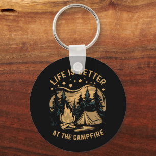 Das Leben ist besser am Lagerfeuer Camper Camp Cam Schlüsselanhänger