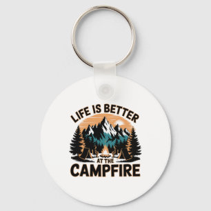 Das Leben ist besser am Lagerfeuer Lustiger Camper Schlüsselanhänger