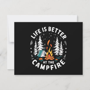 Das Leben ist besser am Lagerfeuer Lustiges Campin Dankeskarte
