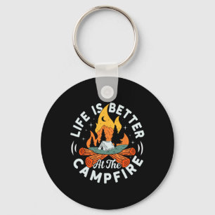 Das Leben ist besser am Lagerfeuer Lustiges Campin Schlüsselanhänger