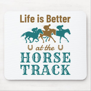 Das Leben ist besser am Reitfan des Pferdes Mousepad