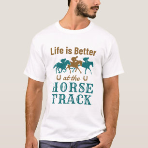 Das Leben ist besser am Reitfan des Pferdes T-Shirt