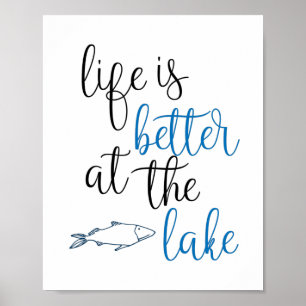 Das Leben Ist Besser Am See Angel Zitat Poster