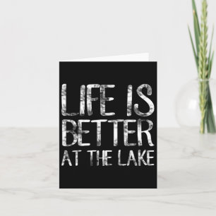 Das Leben ist besser am See Funny Camping Fishing Karte