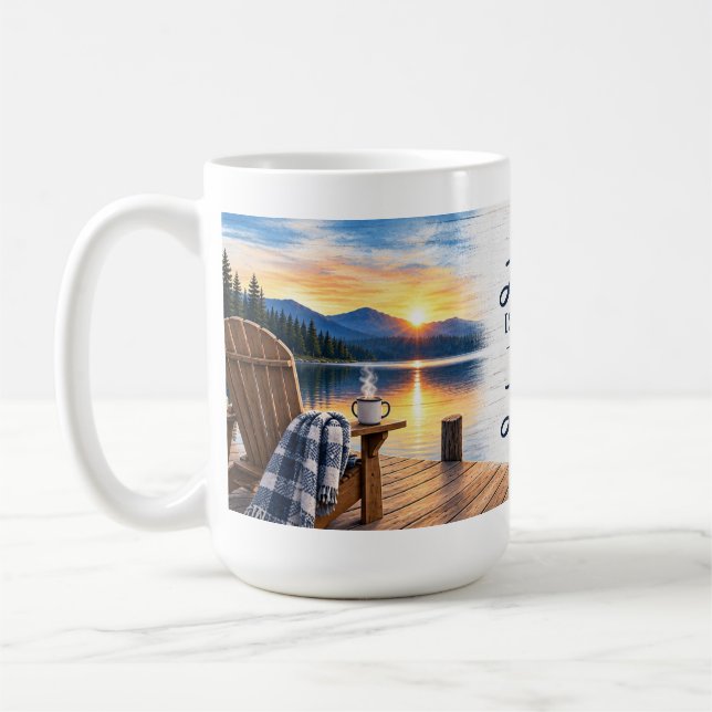 Das Leben ist besser am See Kaffeetasse  (Links)