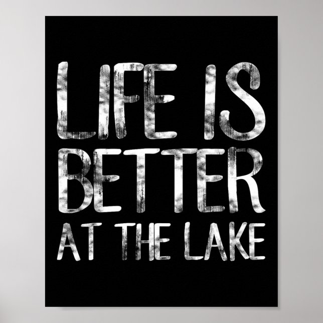Das Leben ist besser am See Lustiger Camping-Angle Poster (Vorne)