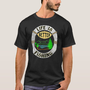Das Leben ist besser am See Lustiges Camping-Angel T-Shirt