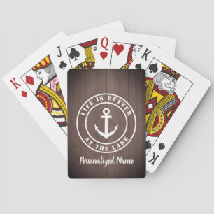 Das Leben ist besser am See personalisiert Spielkarten