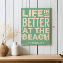 Das Leben ist besser am Strand gestört Custom