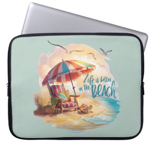 Das Leben ist besser am Strand Küstenästhetik Laptopschutzhülle