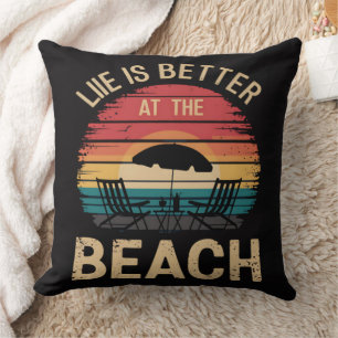 Das Leben ist besser am Strand Sommerferien Stimmu Kissen