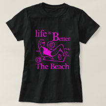 Das Leben ist besser am Strand Woman on Beach Hand