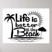 Das Leben ist besser am Strandhaus Poster