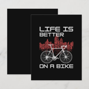 Das Leben ist besser auf dem Bike Begleitkarte