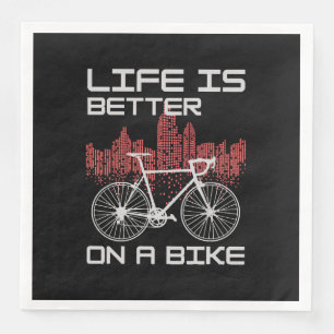 Das Leben ist besser auf dem Bike Serviette