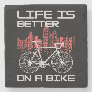 Das Leben ist besser auf dem Bike Steinuntersetzer