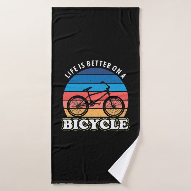 Das Leben ist besser auf dem Fahrrad Badehandtuch (Badehandtuch)