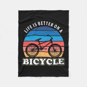 Das Leben ist besser auf dem Fahrrad Fleecedecke