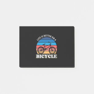 Das Leben ist besser auf dem Fahrrad Post-it Klebezettel