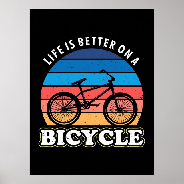 Das Leben ist besser auf dem Fahrrad Poster (Vorne)
