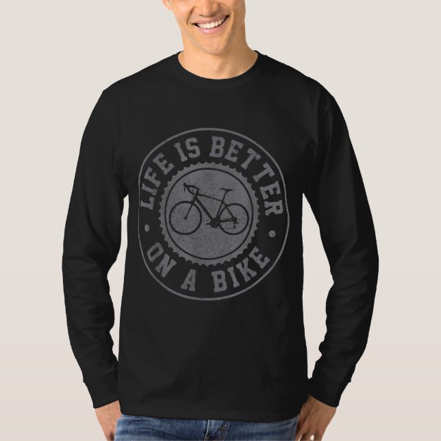Das Leben ist besser auf dem Fahrrad - Radfahrer T-Shirt (Vorderseite)