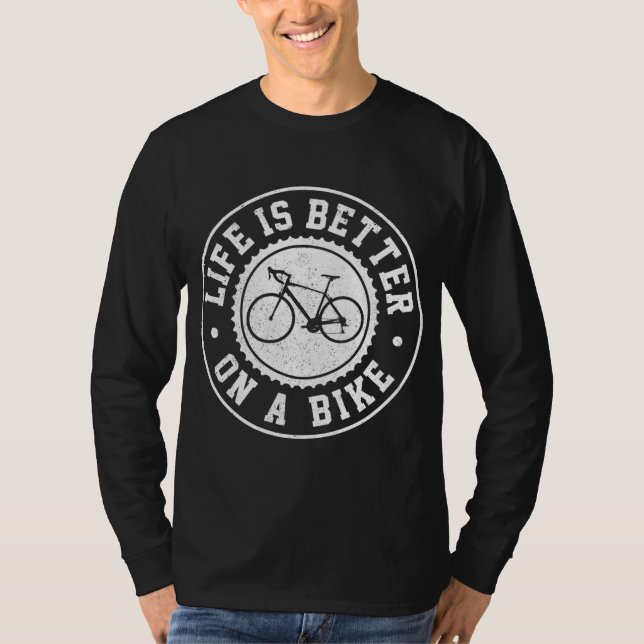 Das Leben ist besser auf dem Fahrrad - Radfahrer T-Shirt (Vorderseite)